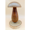 Grzyb wykonanay z brzozy i czereśni szer.10cm/wys.17,5cm