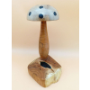 Grzyb wykonanay z akacji, czereśni i orzech włoskiego(kropki czarny dąb) szer.14cm/wys.28cm/dł.12cm