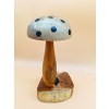 Grzyb wykonanay z akacji, czereśni i orzech włoskiego(kropki czarny dąb) szer.14cm/wys.28cm/dł.12cm