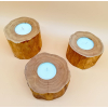 Pieńki drewniane dł.8cm/wys.6,7cm   dł.7,9cm/wys.5,4cm   dł.9cm/wys.4,3cm  komplet 3szt.