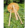 Stolik kawowy plastry drewniane zalewane żywicą epoksydową średnica 37,5cm/wys.47cm
