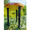 Stolik kawowy plastry drewniane zalewane żywicą epoksydową średnica 37,5cm/wys.42,5cm