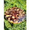 Stolik kawowy plastry drewniane zalewane żywicą epoksydową średnica 37,5cm/wys.42,5cm