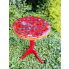 Stolik kawowy plastry drewniane zalewane żywicą epoksydową średnica 37,5cm/wys.67cm