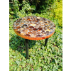 Stolik kawowy plastry drewniane zalewane żywicą epoksydową średnica 37,5cm/wys.39,5cm