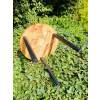 Stolik kawowy plastry drewniane zalewane żywicą epoksydową średnica 37,5cm/wys.39,5cm