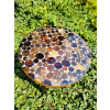 Stolik kawowy plastry drewniane zalewane żywicą epoksydową średnica 37,5cm/wys.39,5cm