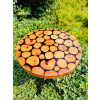 Stolik kawowy plastry drewniane zalewane żywicą epoksydową średnica 37,5cm/wys.58cm