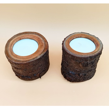 Drewno owocowe dł.6,5cm/wys.5,3cm komplet 2szt.
