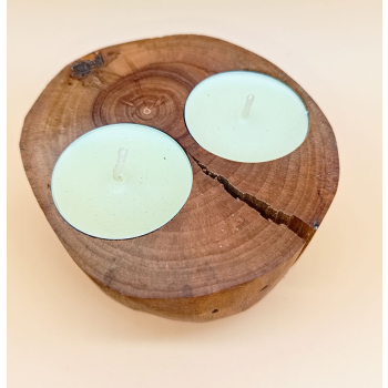 Drewno owocowe dł.9,8cm/szer.9cm/wys.5cm komplet 2szt.