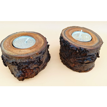 Drewno owocowe dł.7,4cm/wys.5,2cm  dł.7,5cm/wys.5,9cm komplet 2szt.
