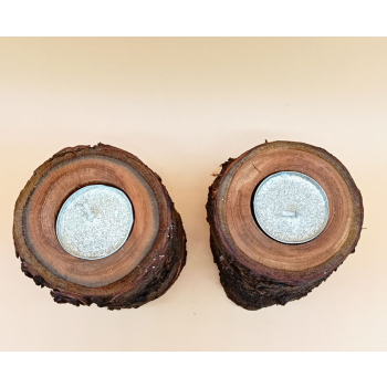 Drewno owocowe dł.7,4cm/wys.5,2cm  dł.7,5cm/wys.5,9cm komplet 2szt.