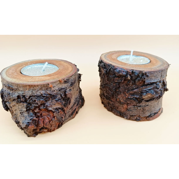 Drewno owocowe dł.7,4cm/wys.5,2cm  dł.7,5cm/wys.5,9cm komplet 2szt.