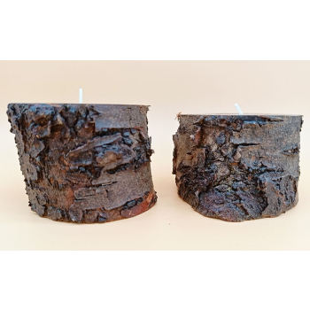 Drewno owocowe dł.7,4cm/wys.5,2cm  dł.7,5cm/wys.5,9cm komplet 2szt.