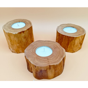 Pieńki drewniane dł.8cm/wys.6,7cm   dł.7,9cm/wys.5,4cm   dł.9cm/wys.4,3cm  komplet 3szt.