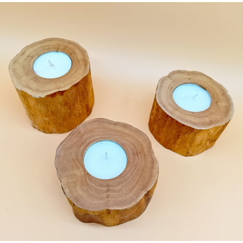 Pieńki drewniane dł.8cm/wys.6,7cm   dł.7,9cm/wys.5,4cm   dł.9cm/wys.4,3cm  komplet 3szt.