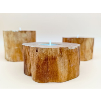 Pieńki drewniane dł.8cm/wys.6,7cm   dł.7,9cm/wys.5,4cm   dł.9cm/wys.4,3cm  komplet 3szt.