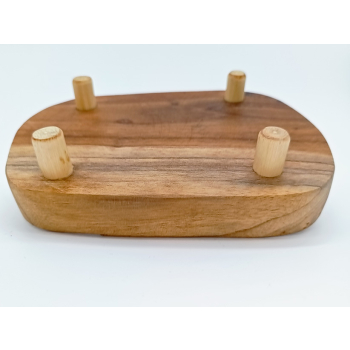 Drewno tekowe dł.17,5cm/szer.11,5cm/wys.4,5cm