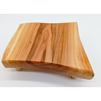 Patera-podstawka. Drewno owocowe szer.17,5cm/wys6cm/dł.14cm