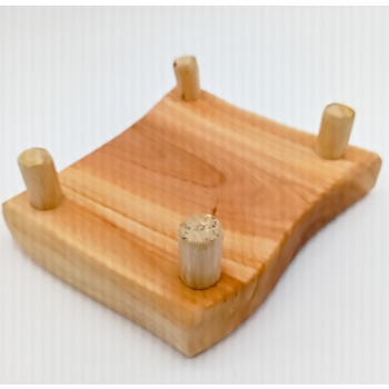 Patera-podstawka. Drewno owocowe szer.17,5cm/wys6cm/dł.14cm