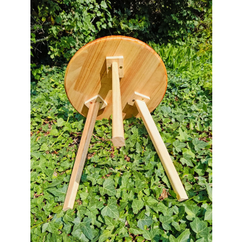 Stolik kawowy plastry drewniane zalewane żywicą epoksydową średnica 38,5cm/wys.41,5cm