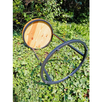Stolik kawowy plastry drewniane zalewane żywicą epoksydową średnica 40cm/wys.61cm