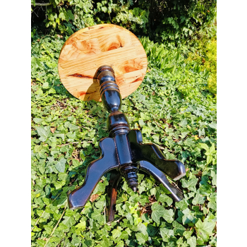 Stolik kawowy plastry drewniane zalewane żywicą epoksydową średnica 37,5cm/wys.58cm
