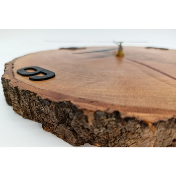 Zegar z plastra brzozy dł.25,5cm/wys.2cm