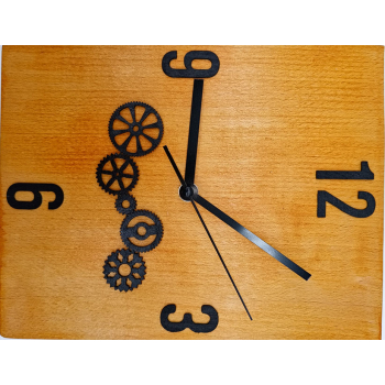 Zegar bukowy dł.26cm/szer.20cm/wys.1,6cm
