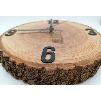 Zegar z plastra brzozy dł.22cm/wys.3,5cm