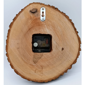 Zegar z plastra brzozy dł.22cm/wys.3,5cm