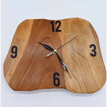 Zegar tekowy dł.29cm/szer.22cm/wys.2,7cm