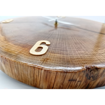 Zegar Z plastra dębu dł.34cm/szer.31cm/ wys.3cm
