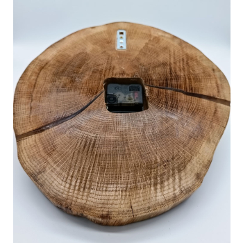 Zegar Z plastra dębu dł.34cm/szer.31cm/ wys.3cm