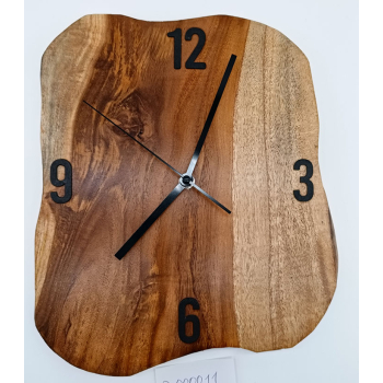 Zegar tekowy dł.30cm/szer.25cm/wys.2,8cm