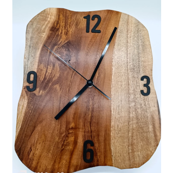 Zegar tekowy dł.30cm/szer.25cm/wys.2,8cm