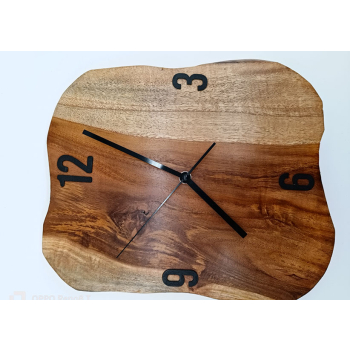 Zegar tekowy dł.30cm/szer.25cm/wys.2,8cm