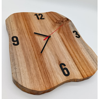 Zegar tekowy dł.31,5cm/szer.25,5cm/wys.2,4cm