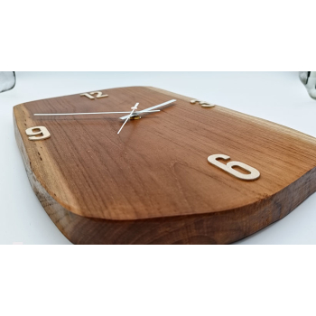 Zegar tekowy dł.36cm/szer.23cm/wys.2,5cm